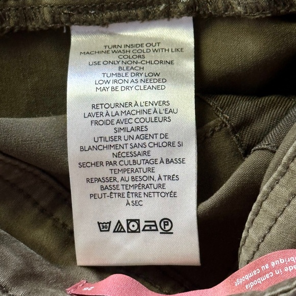 Anthropologie Pilcro Demilune Boot Utility Flare Pant Green Women's Size 26 - Picture 15 of 15